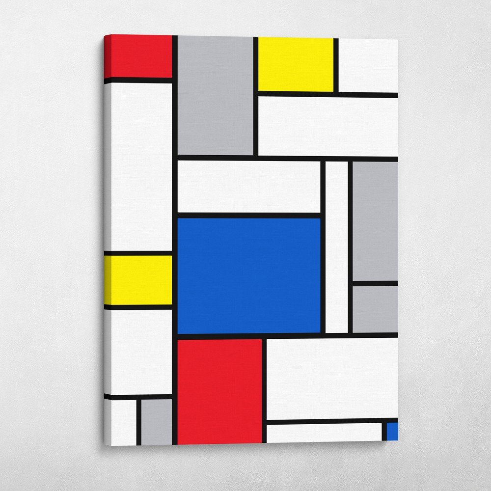 Mondrian Pattern Pop Art Modern Wall Art | Canvas Wall Art
